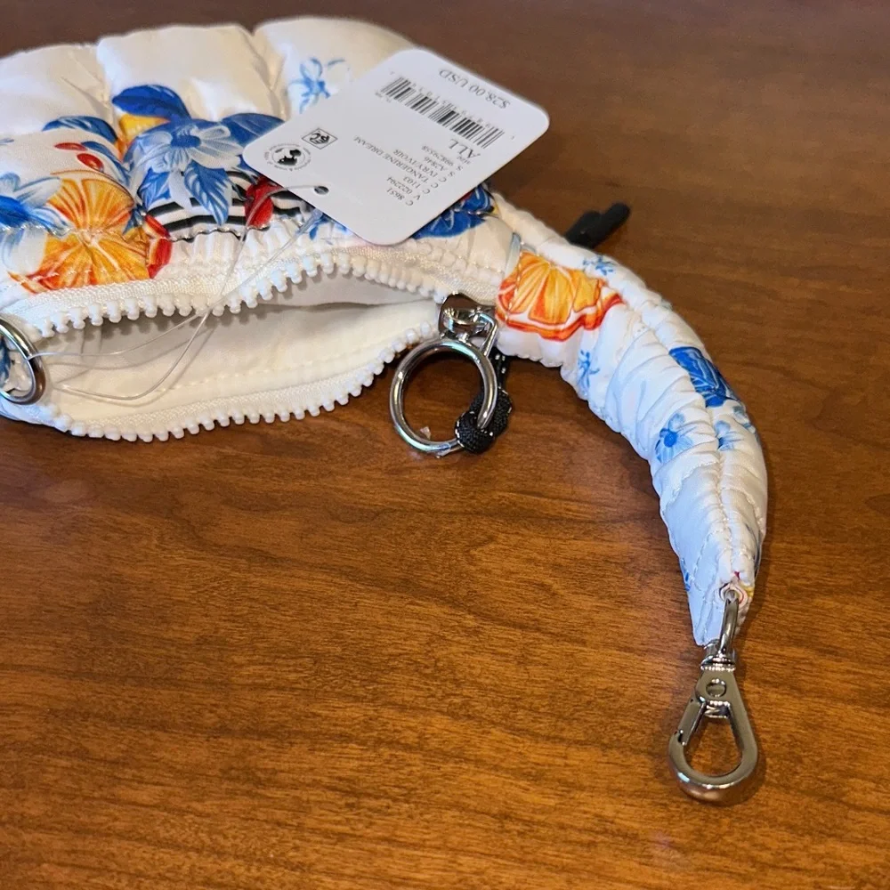 FP Movement Printed Micro Pouch in Ivory with Blue Floral NWT - Picture 7 of 8